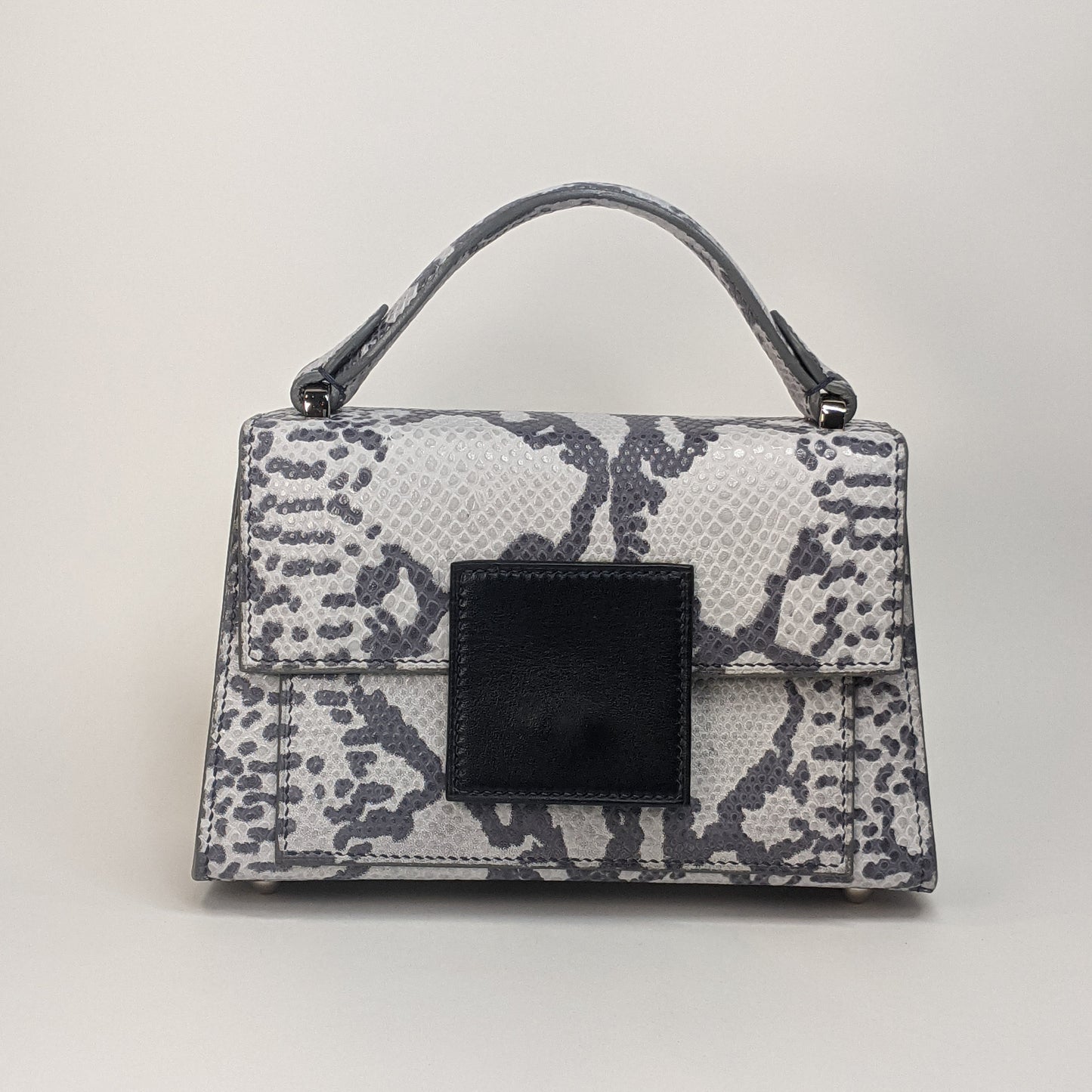 Berry Mini Handbag Grey Python Embossed by Kubeeka
